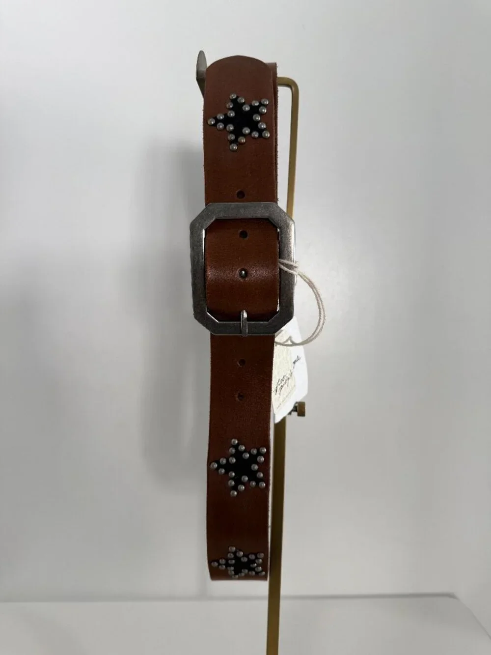 NWT Free People Starcrossed Studded Belt in Bronze Age - M/L